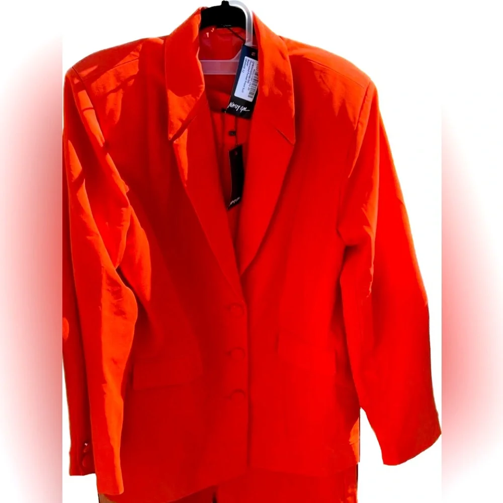 Nasty Gal wide leg trousers with oversized blazer NWT in orange - Picture 2 of 6